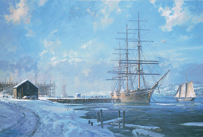 Shipbuilding Along the Kennebec - s/n Litho