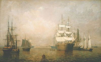 Ships Leaving Boston G/C 22 x 14