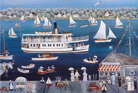 BOATING PARTY s/n Lithograph