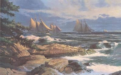 1007408 RETURN OF THE SEINE FLEET s/n Lithograph