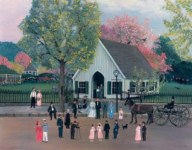 1007667 SPRING WEDDING AT MYSTIC SEAPORT s/n Lithograph