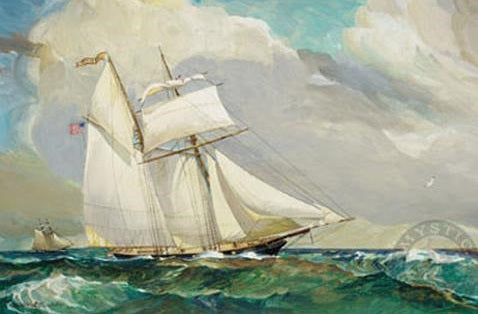 1007817 FREEDOM SCHOONER AMISTAD s/n Lithograph