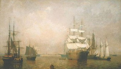 1023087 Ships leaving Boston harbor G/C