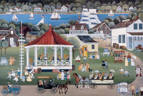 SEA MUSIC ON THE VILLAGE GREEN s/n Lithograph