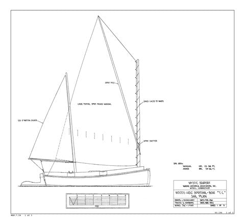 EXPLORER, Woods Hole Spritsail Boat