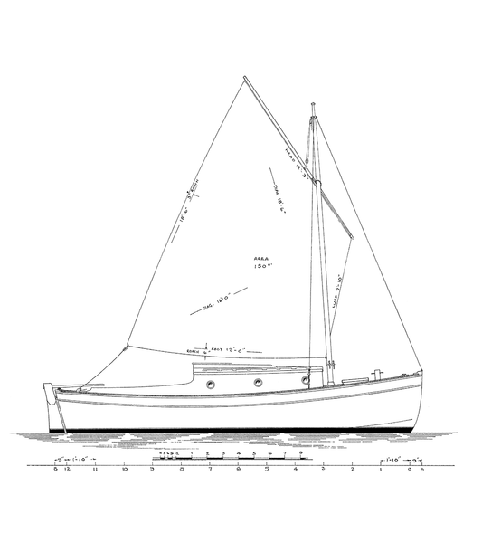 PERIWINKL Design #146                                                                                                                     Simple 23' 6" V Bottom Cruiser