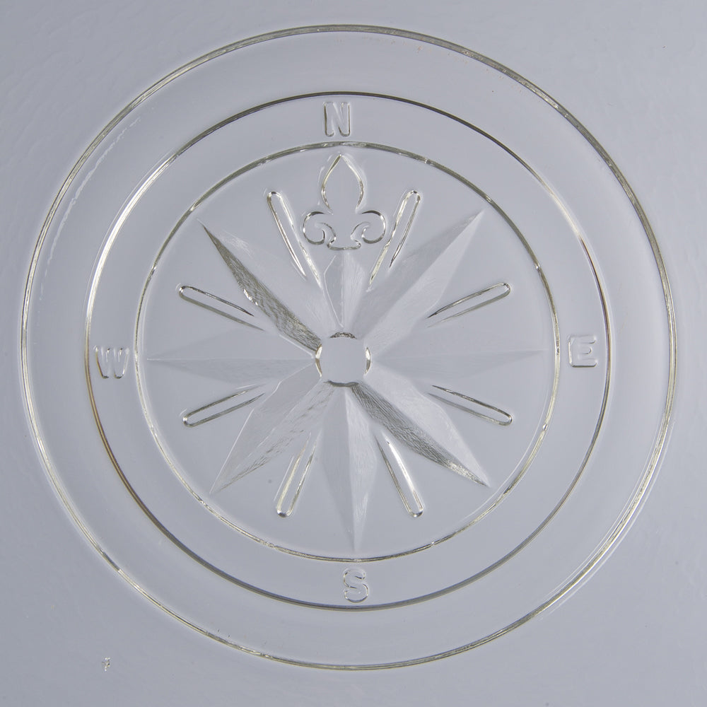 Compass Rose Platter- Clear