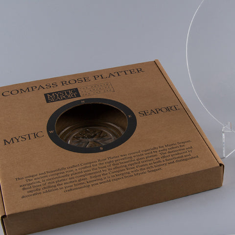 Compass Rose Platter- Clear