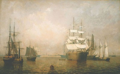 SHIPS LEAVING BOSTON HARBOR