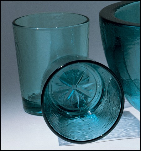 Teal Compass Rose Tumblers, Set of 4