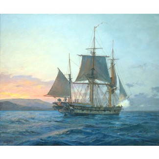 HMS BEAGLE off Galapagos 