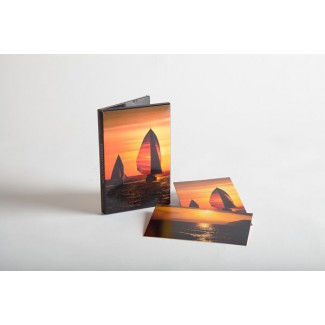 Spinnakers at Sunset/Yellow Sunset Path Notecards
