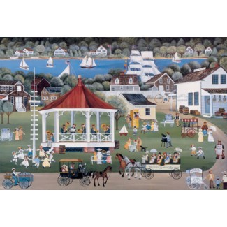 SEA MUSIC ON THE VILLAGE GREEN s/n Lithograph