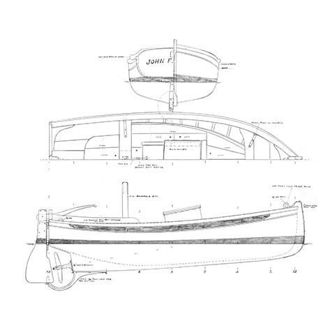 15' Motor Yawl Boat 